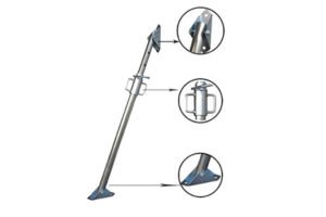 How can you ensure safety with metal props?